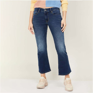 "715 Women Stonewashed Skinny Fit Bootcut Jeans "
