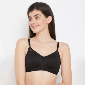 Black Lace Non-Wired Non Padded T-shirt Bra