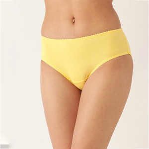 Women Pack of 3 Pure Cotton Solid Hipster Briefs