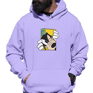 ApparelTech Goofy Funky Printed White Hoodie | Cotton Fleece Cosy Hoodie for Men