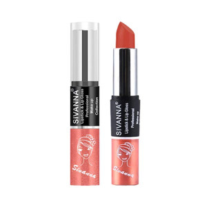 2-in-1 Professional Makeup Lipstick & Lip Gloss - DK061 18