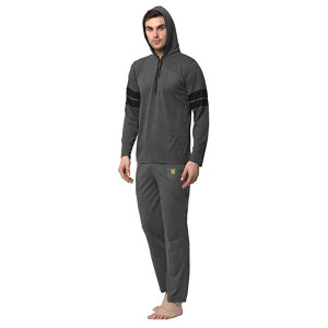 VIMAL JONNEY Cotton Blend Track Suit For Men With Hodded Full Sleeve T-Shirt and Track Pant