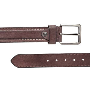 Men Brown Solid Leather Belt