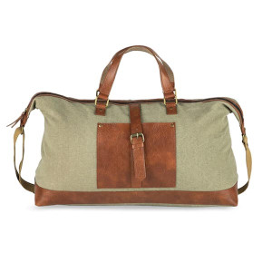 Moss Green Cotton Canvas Duffel Gym Travel and Sports Bag with Stylish Design